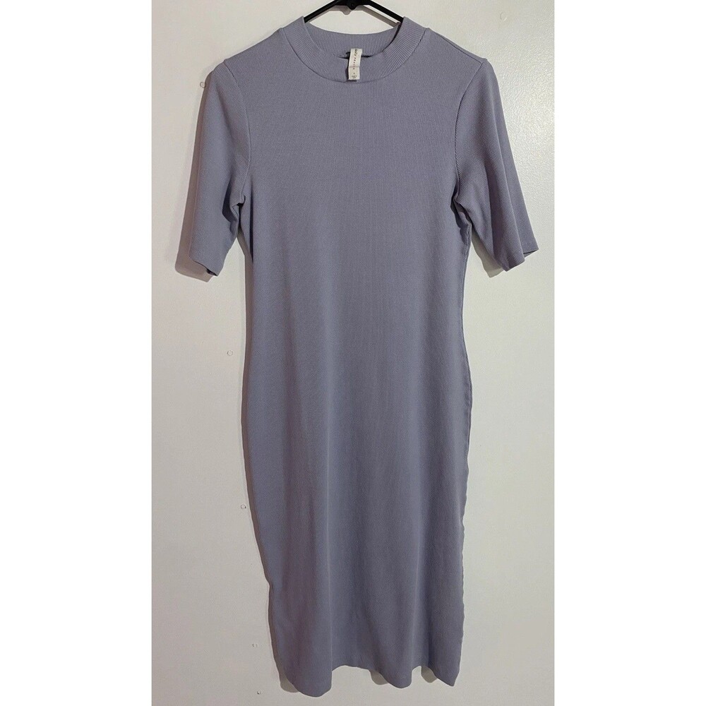 Daily Practice Anthropologie Dress S Midi Ribbed Bodycon Minimalist Fall Soft